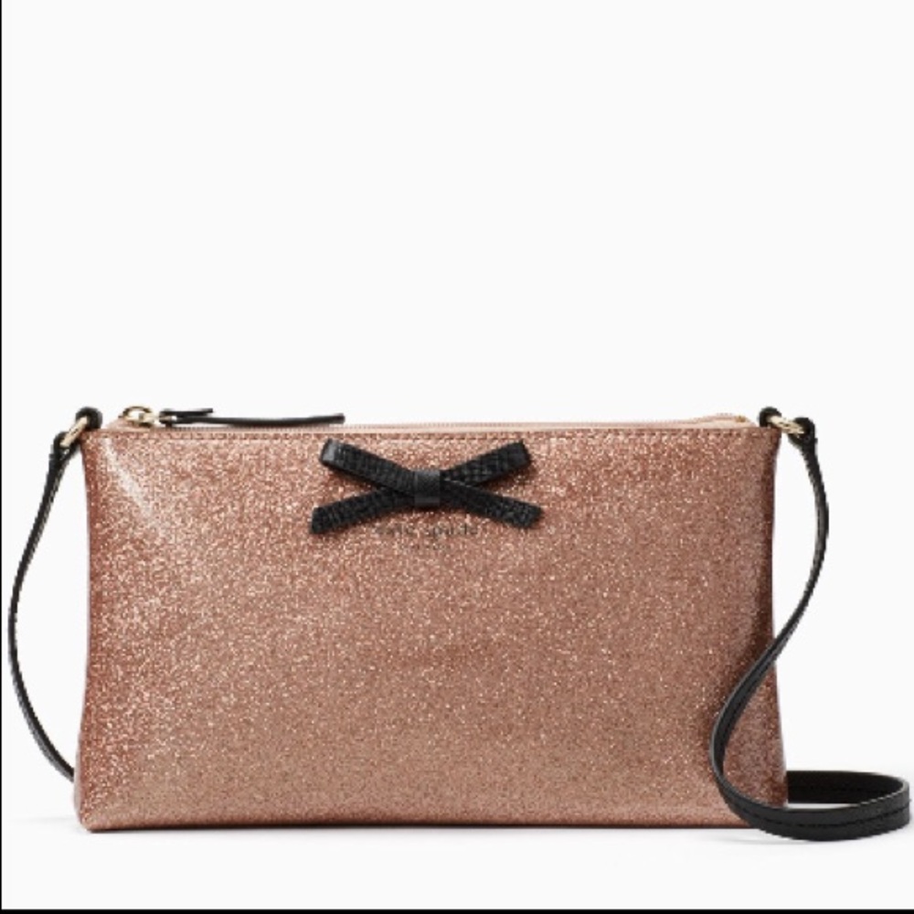 Kate Spade Rose Gold Glitter Crossbody Bag